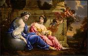 Simon Vouet The Muses Urania and Calliope painting